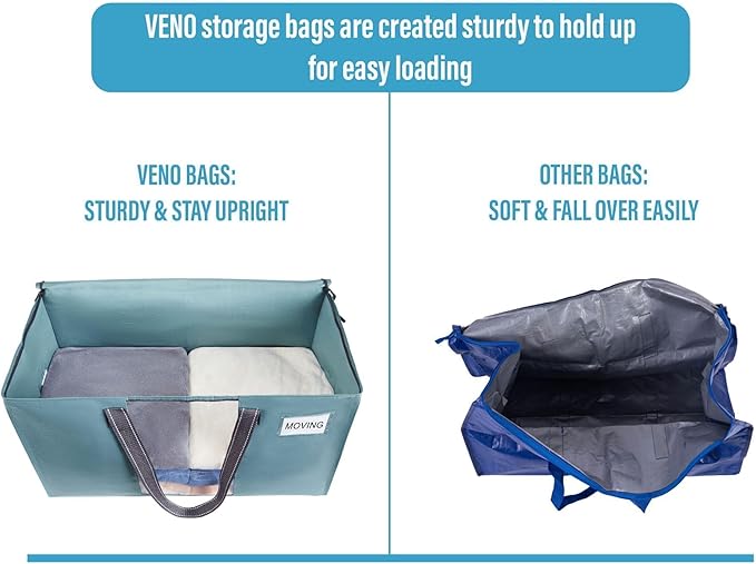 VENO 10 Pack Moving Bags, Comforter and Blanket Storage Bags - Image 3
