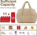 Corduroy Lunch Box Lunch Bag for Women Men, Cute Strawberry Small Insulated - Image 2