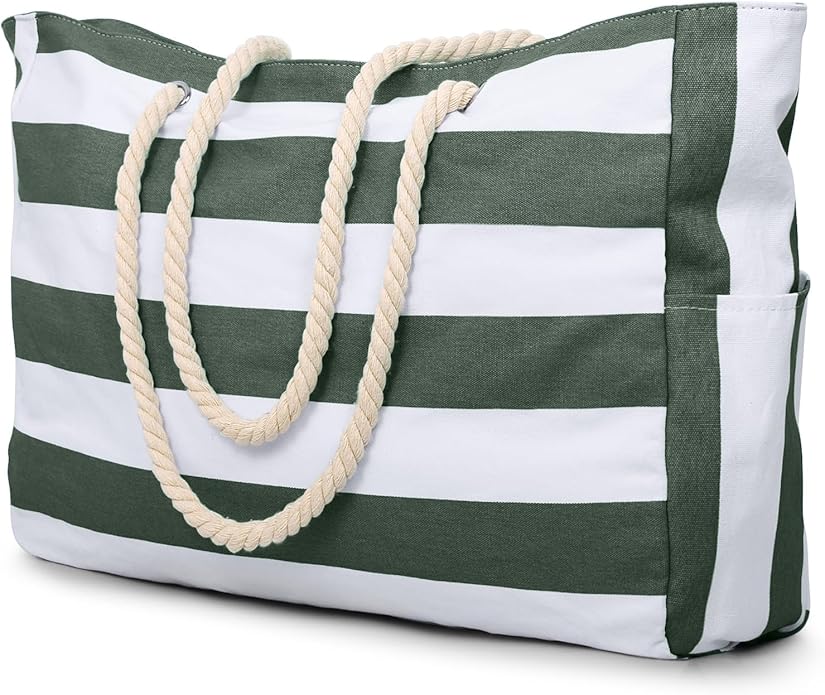 Becokan Beach Bags for Women Large Waterproof Beach Tote Bag Zipper Beach Bags by BecokanBeachBagSpecialist