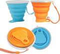 2 Pack Collapsible Silicone Travel Cups by YiiSeeJo