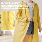ANYOO Waterproof Rain Poncho Lightweight Reusable Hiking Hooded Coat Jacket - Image 5