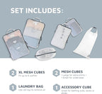 Large Packing Cube Set with See Through Mesh- Compression Packing Cubes Travel - Image 2