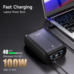 imuto 100w Power Bank, 20000mAh 4-Output Laptop Portable Charger, Fast Charging - Image 2