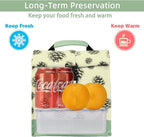 SUNNY BIRD Insulated Lunch Bag Rolltop Lunch Cooler Cute Lunch Box - Image 2