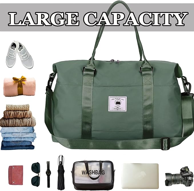 Travel Duffle Bag, Waterproof Sport Tote Gym Bag - Image 3
