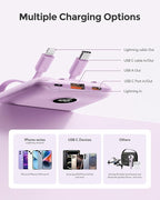 Mini Portable Charger with Built-in Cables 22.5W Fast Charging Power Bank USB-C - Image 6