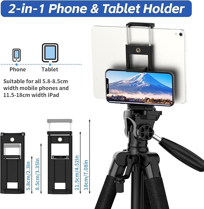 MACTREM 75 Inch Camera Tripod for Sony Canon Nikon, Lightweight Travel Video - Image 7