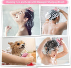 URTHEONE Soft Silicone Hair Scalp Massager Shampoo Brush for Wet Dry Oily Curly Straight Thick Thin Rough Long Short Natural Men Women Kids Pets Hair Care Tools（Pink