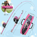 Kids Fishing Pole Set, Telescopic Fishing Rod Reel Combo Kids Starter Kit - Image 2