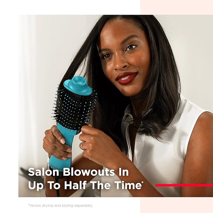 REVLON One-Step Volumizer Original 1.0 Hair Dryer and Hot Air Brush, Mint