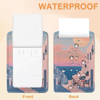 Vintage Sunset Light 3 PCS Luggage Tags, Sunset Seaside Town Leather Suitcase - Image 3