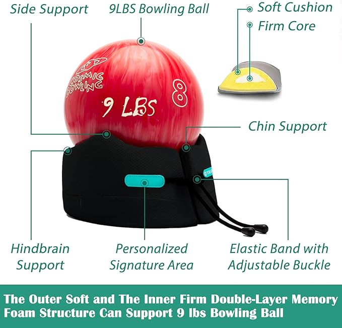 GOLDORANGE Travel Pillow Neck Chin Head Support Best Memory Foam Neck Pillows - Image 2