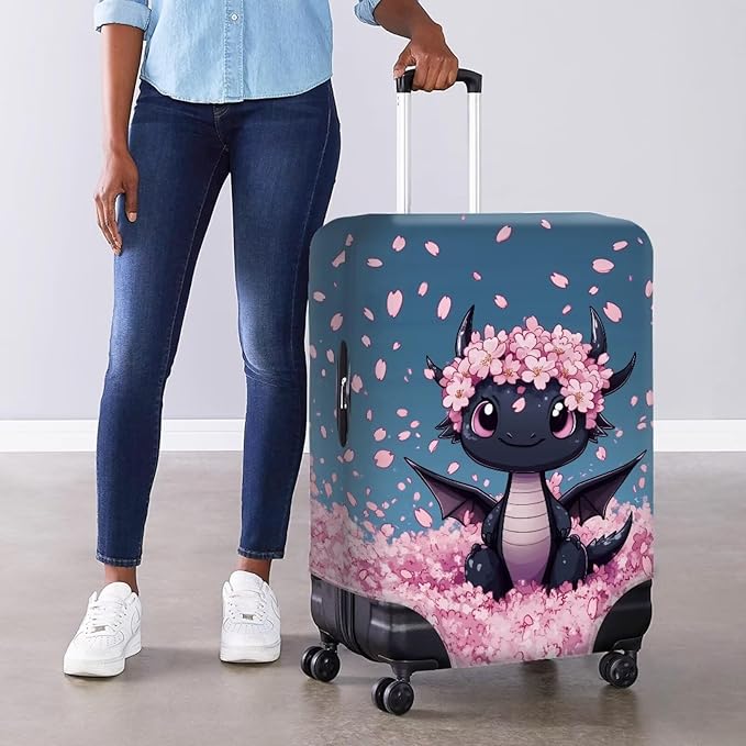 Dragon Suitcase Cover for Luggage Elastic Spandex Luggage Covers Protector - Image 4