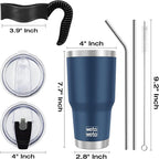 WETOWETO 30 oz Tumbler Stainless Steel Vacuum Insulated Coffee Cup - Image 3