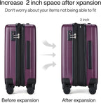 Hanke 20 Inch Expandable Carry on Luggage 22x14x9 Airline Approved Lightweight - Image 3