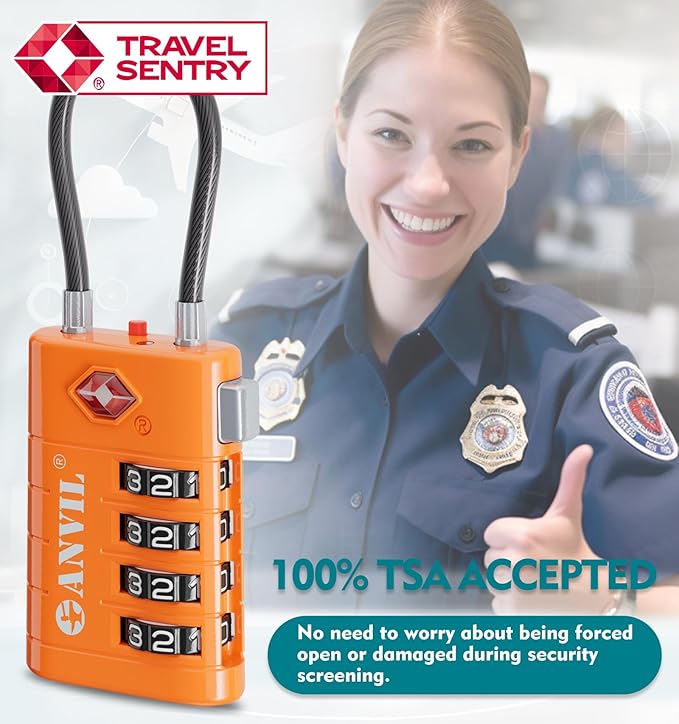 ANVIL 4 Digit Luggage Locks, TSA Locks - Image 8