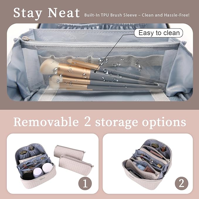 BOYATU Travel Makeup Bags for Women: Large Makeup Organizer - Image 6