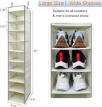Large-Sized Hanging Shoe Organizer 10-Shelf, Sturdy Hanging Closet Organizer - Image 3