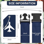 Weewooday 8 Pcs Luggage Straps Suitcase Tags Set - Image 2