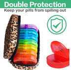 Serfeymi Weekly Travel Pill Organizer 2 Times A Day AM PM Upgraded Rainbow Pill - Image 5