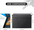 Large 22 Quart Linen Fabric Foldable Storage Bin Cube Organizer Basket - Image 2