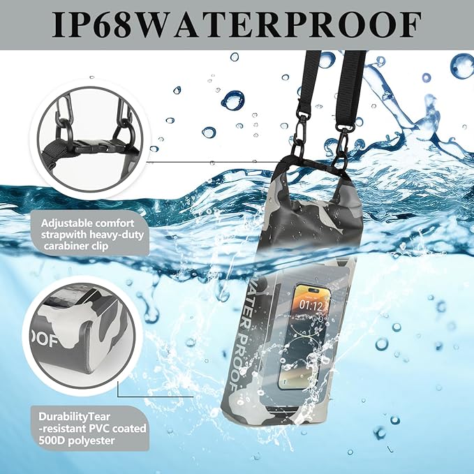 IP68 Waterproof Dry Bag, 2L - Image 6