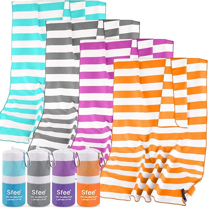 Sfee 2 in 1 Microfiber Travel Towel, Quick Dry Towel Camping Beach Towel Super by Sfee