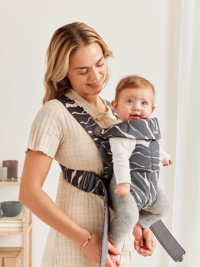 BabyBjörn Baby Carrier Mini, Anthracite/Landscape Print, Cotton | Newborn - Image 4