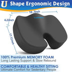 TushGuard Seat Cushion for Office Chair Memory Foam Non-Slip Cushion Back - Image 2