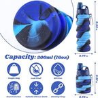 Collapsible Water Bottle for Adults, Reusable Silicone Foldable Water Bottles - Image 3