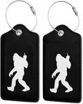 2Pcs Luggage Tag for Suitcase Black Sasquatch Cute Luggage Tag by Gearsly