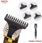 RED by Kiss Hair Trimmer for Men Precision Blade Cordless Trimmer Mens Grooming Kit
