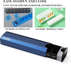 Extra Large Pill Organizer 7 Day, Aluminum Daily Pill Box, Weekly Travel Pill - Image 5