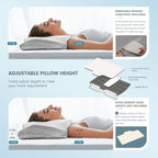 ZAMAT Adjustable Cervical Memory Foam Pillow, Odorless Neck Pillows - Image 4