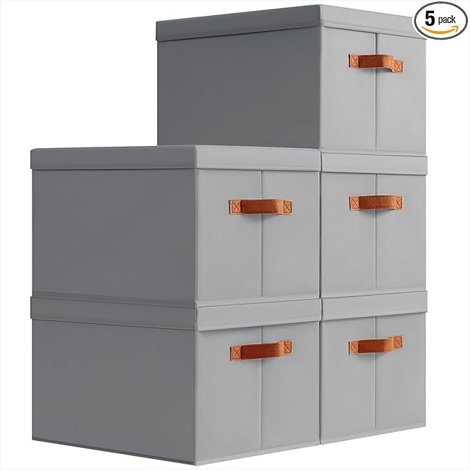 Storage Bins with Lids by Homsorout