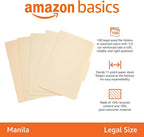 Amazon Basics Sturdy Manila File Folders, 1/3 Tabs in Assorted Positions - Image 2
