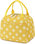 Bluboon Lunch Bag for Women Men Cute Corduroy Lunch Tote Bags Reusable - Image 8