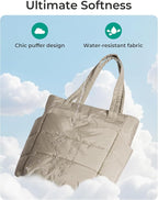 BAGSMART Tote Bag for Women, Lightweight Puffy Tote Bag - Image 3