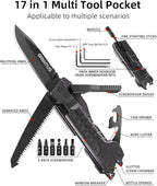 Multitool Knife 17 in 1Fire Starting Sticks, Bottle Opener, Saw Screwdrivers - Image 2