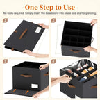3 Pack Shoe Organizer for Closet, Foldable Shoe Storage Containers, Fits up to - Image 7