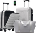Merax Luggage Sets Front Opening, 2 Piece Hardshell Suitcase by Merax