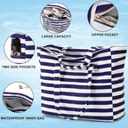 LEDAOU Beach Bag Waterproof Sandproof Women Tote Bag Pool Bag - Image 3