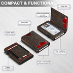 Wallet for Men Wallet with Slim Pop Up Card Holder 9-13 Cards, Bifold - Image 5