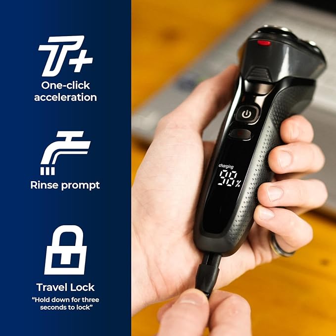 Cordless Electric Razor for Men: 3-in-1 Shaver for Beard/Nose/Sideburns - Image 4