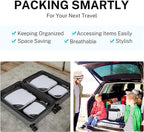 Compression Packing Cubes, Gonex Extensible Storage Mesh Bags Organizers - Image 6