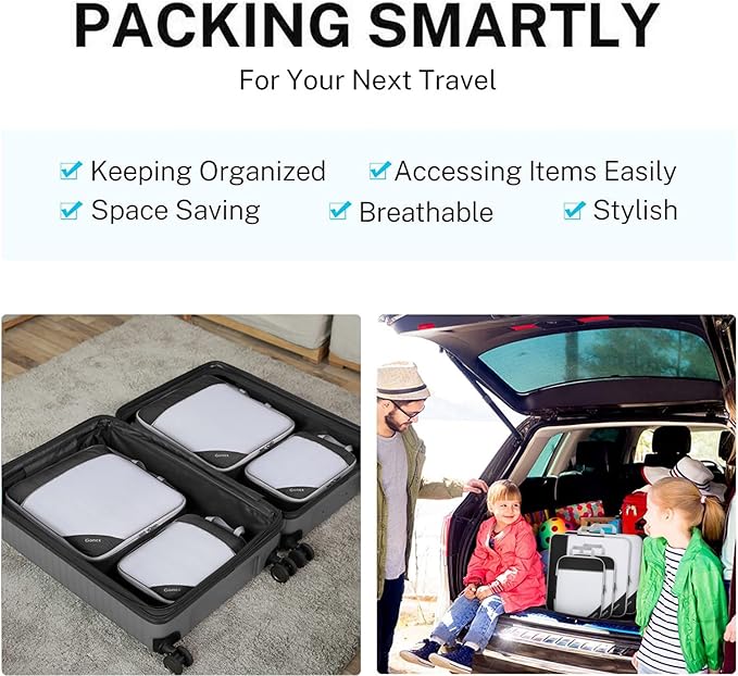 Compression Packing Cubes, Gonex Extensible Storage Mesh Bags Organizers - Image 6