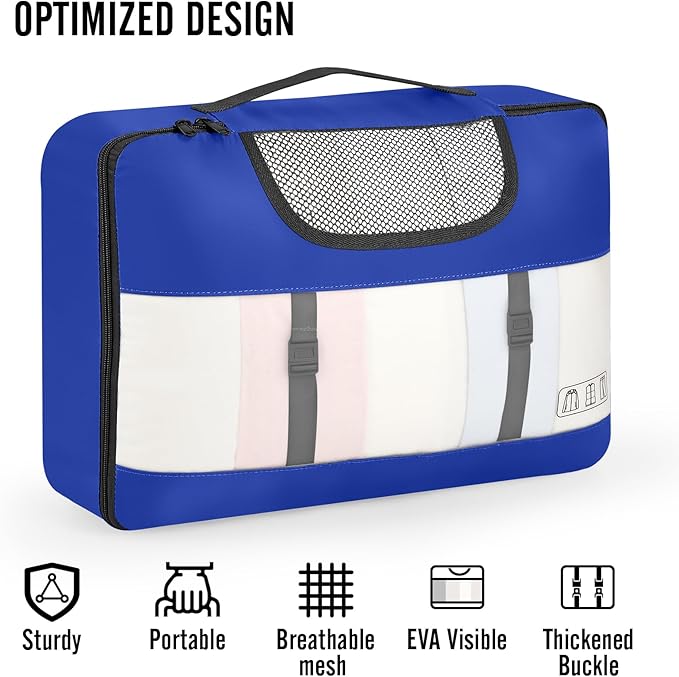 Veken 10 Set Packing Cubes for Travel Essential, Suitcase Organizer Bags in 4 - Image 4