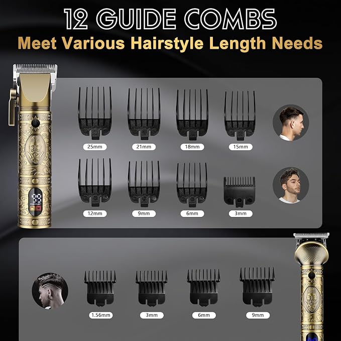 GSKY Beard Trimmer for Men, Hair Clippers for Men Professional,Cordless Mens Hair Trimmer
