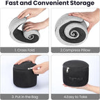 Travel Pillow, Best Memory Foam Neck Pillow Head Support Soft Pillow - Image 4