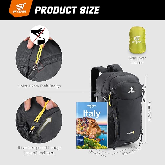 SKYSPER Hiking Daypack 30L Camping Backpack, Day Packs - Image 5
